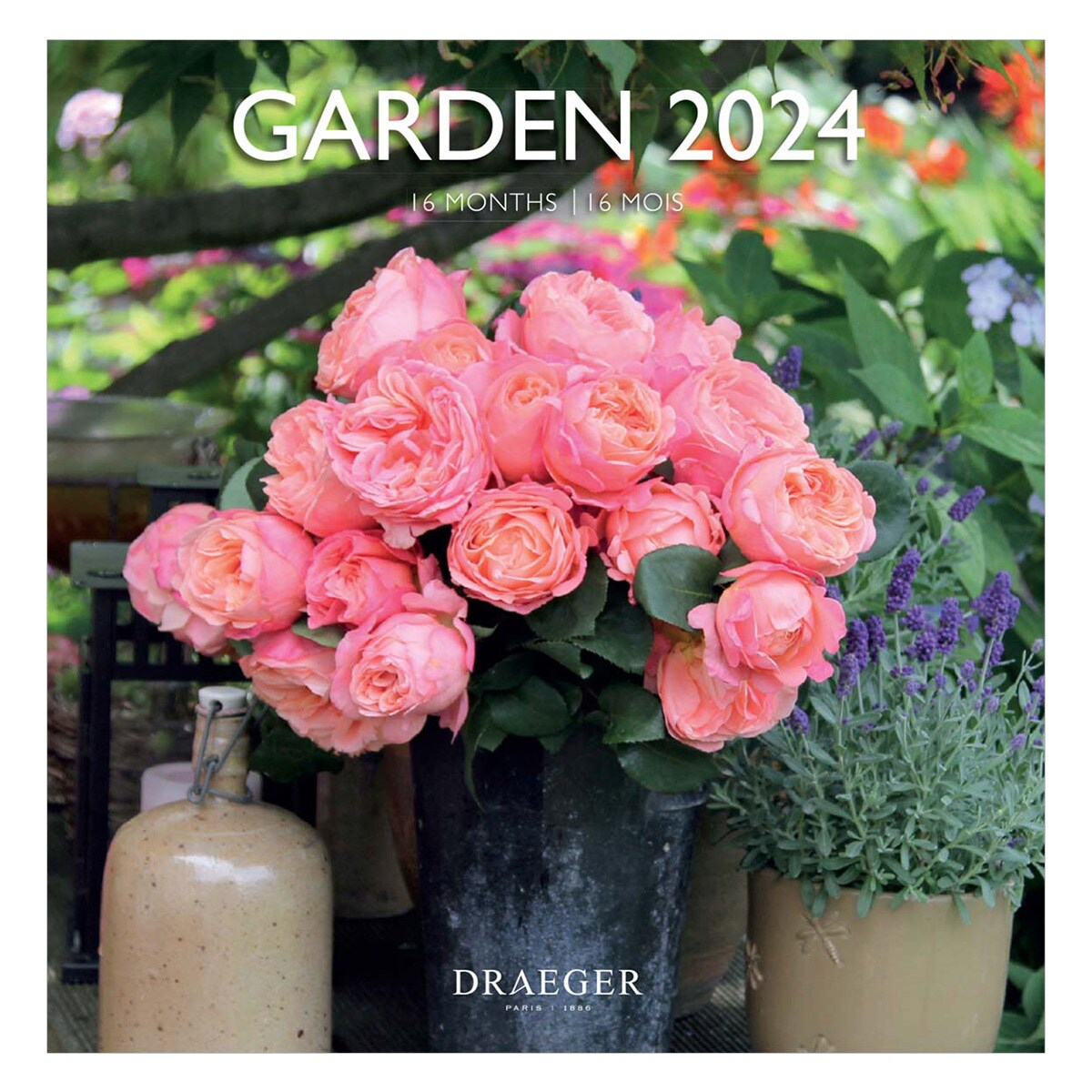 Draeger - Calendario 2024 16 meses (septiembre-diciembre) mes vista por página con motivos de jardines Draeger.