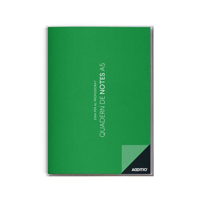 Cuaderno de notas A5 tamaño 15 x 21,2 cm Additio verde catalán.