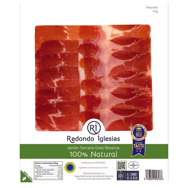 Presunto Grande Reserva All Natural Fatias unidade 75 g