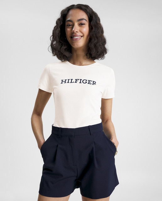 Women's short sleeve T-shirt with a round collar