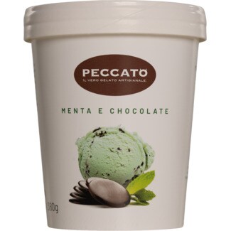 Peccato Gelado de Menta e Chocolate embalagem 500 ml