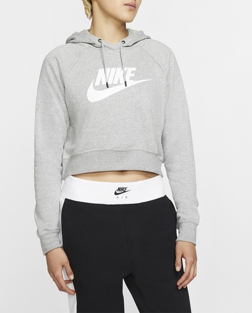 Sudadera W nsw essntl flc gx crop hdy