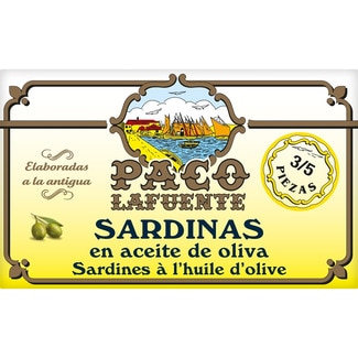PACO LAFUENTE Sardinen in Olivenöl 3-5 Stück Dose 87 g netto Abtropfgewicht