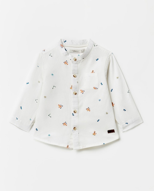 Printed twill shirt