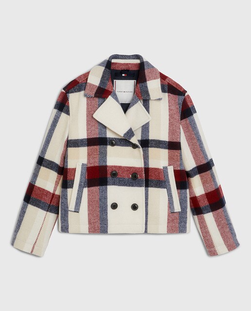 Girls' short double breasted coat