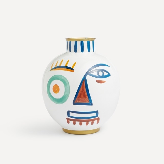 Jarrón de porcelana redondo Met Room - El Corte Inglés