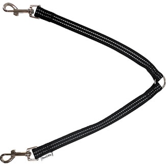 FRED&RITA doppelte Hundeleine schwarz 2x30 cm Einheit 00001
