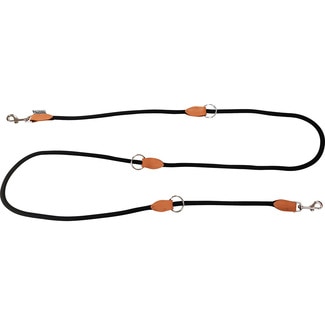 FRED&RITA Hundeleine aus Nylon schwarz Multiposition 1,2x250 cm 1 Einheit