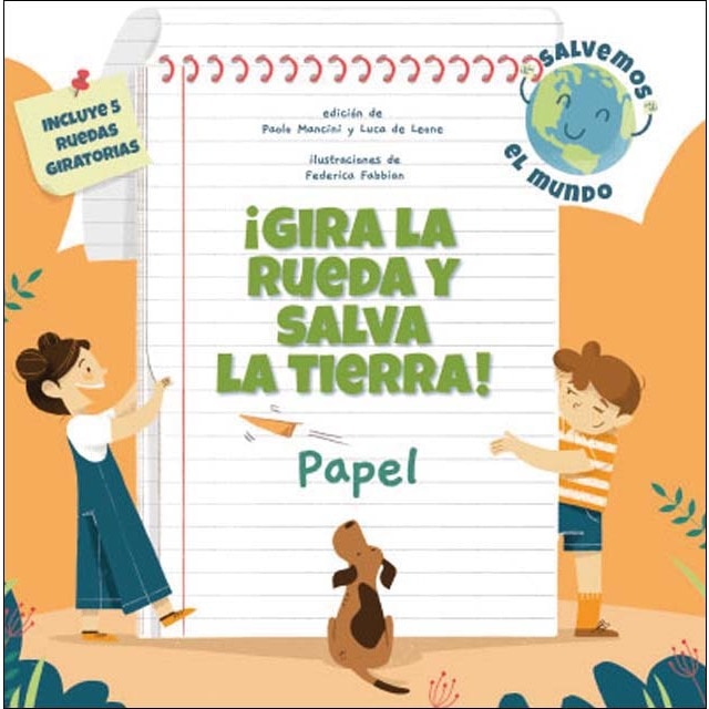 Imagem 0 de ¡GIRA LA RUEDA Y SALVA LA TIERRA PAPEL! VVKIDS (Capa dura)