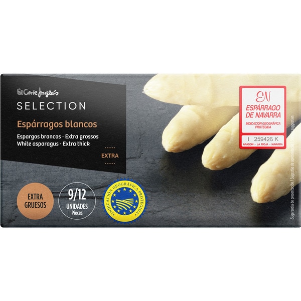 Weißer Spargel aus Navarra g.g.A. extradick, 9-12 Stück Dose 500 g netto Abtropfgewicht