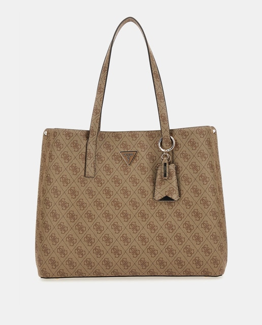 Tote Meridian en marrón con print de logos