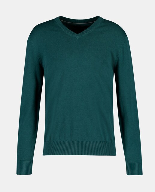 Pull homme col en V 100 % coton BCI