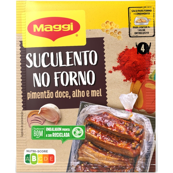 Suculento no Forno Entrecosto com Alho e Pimentão Doce 30 g