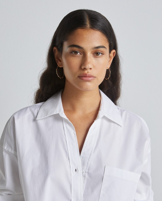 Camisa oversize lisa mujer