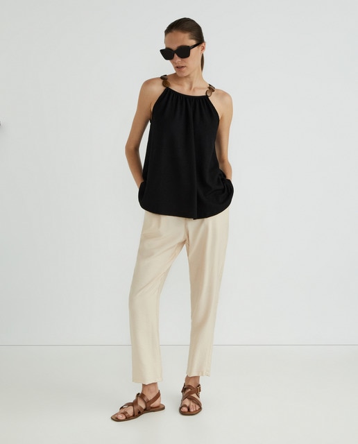 Camiseta de mujer cuello halter