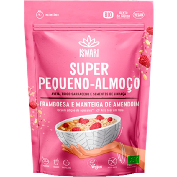 Super Pequeno Almoço Framboesa e Manteiga de Amendoim embalagem 360 g