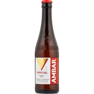 precios Ambar Cerveza Rubia Especial Tipo Lager Botella 33 Cl en Hipercor