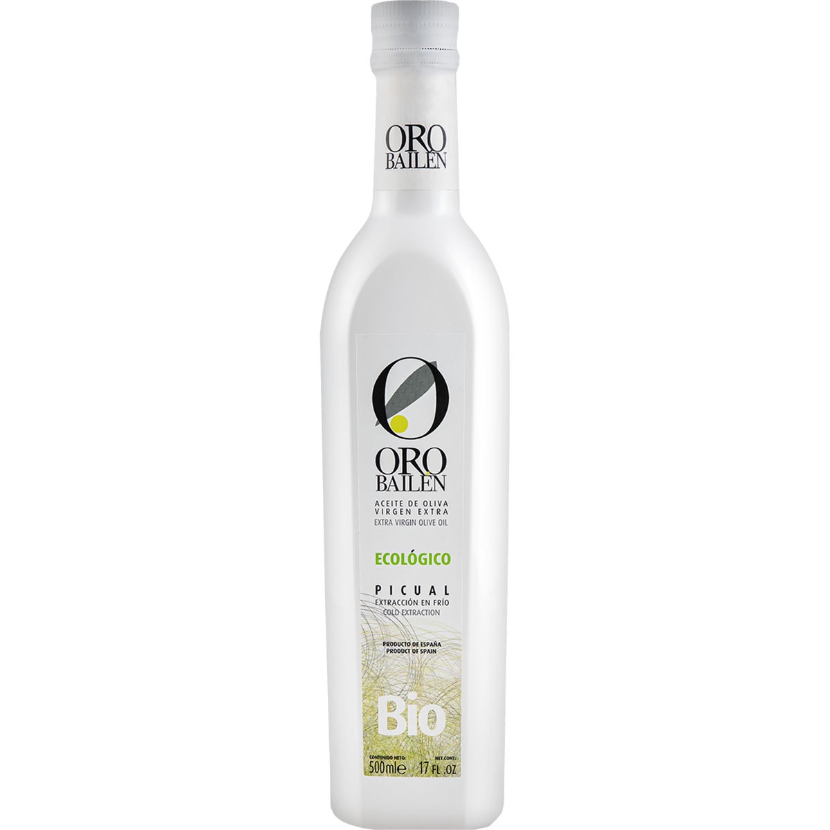 Aceite de oliva virgen extra ecológico Picual botella 500 ml - Oro Bailen