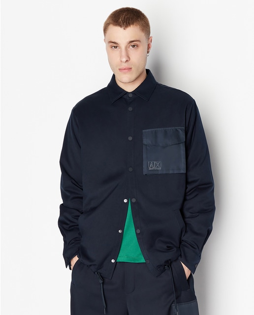 Sobrecamisa de hombre con maxi bolsillo