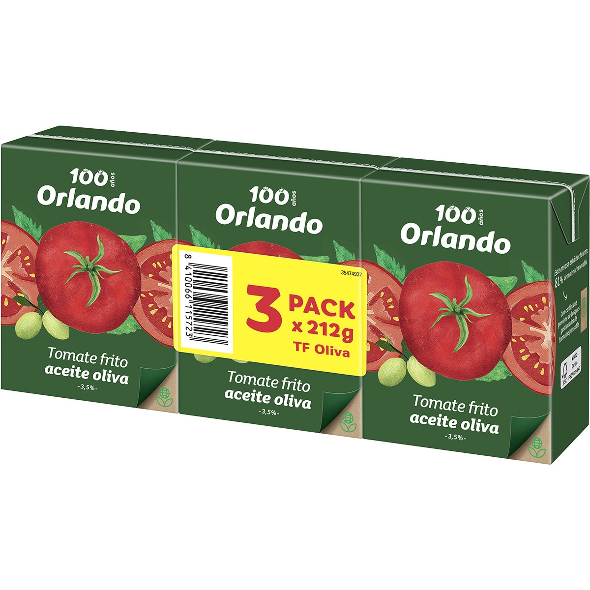 Tomate Frito Con Aceite De Oliva Virgen Extra Sin Gluten Pack Envases