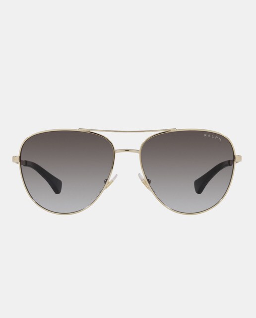 Gafas de sol de mujer aviador de metal doradas
