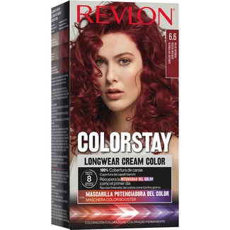 REVLON Colorstay tinte coloración permanente Longwear Cream Color nº 6.6 Rojo Intenso caja 1 unidad