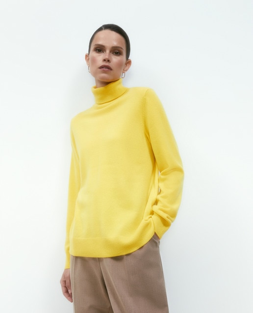 Jersey 100% Cashmere de mujer cuello cisne
