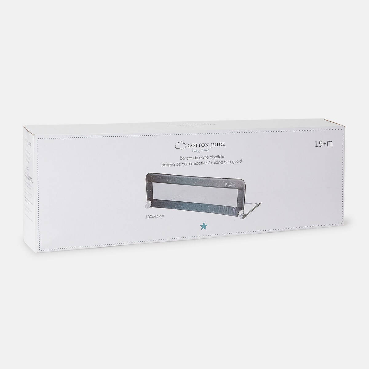 Barreira cama Estrelas - 150 cm Cinzento-6