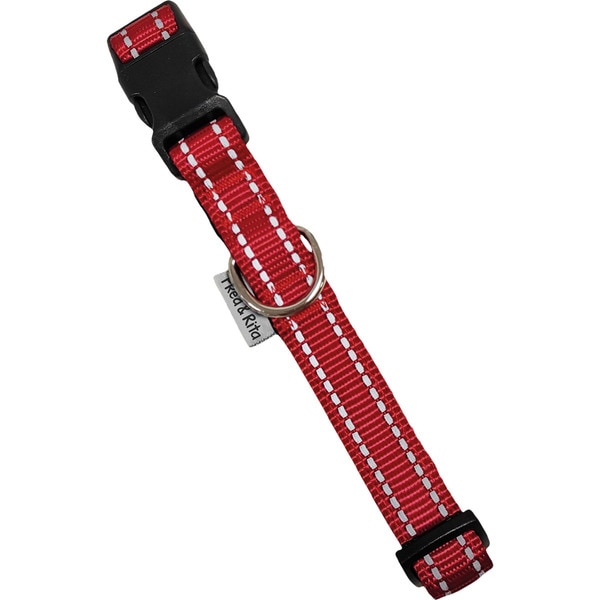Red reflective dog collar 2x35.5-50 cm 1 each