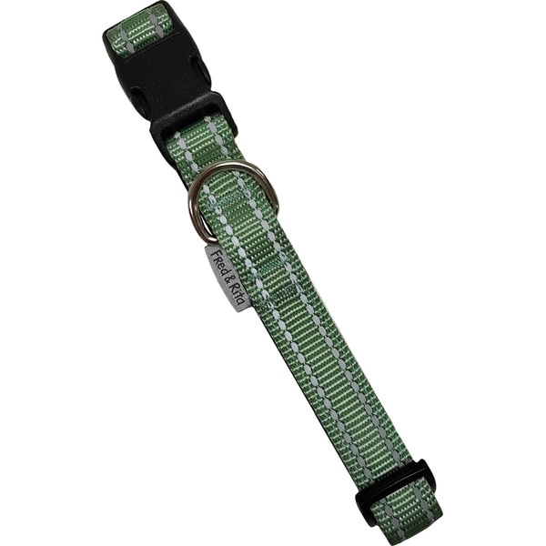 reflektierendes Hundehalsband in Eukalyptusgrün 2x35,5-50 cm 1 Einheit