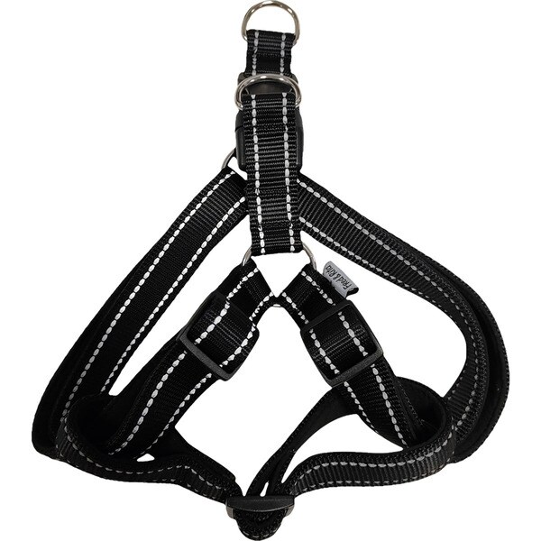 Black reflective dog harness 1.5x31-36 cm 1 each