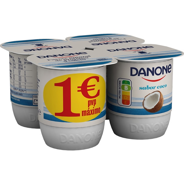 Yogur sabor coco sin gluten pack 4 unidades 120 g · DANONE