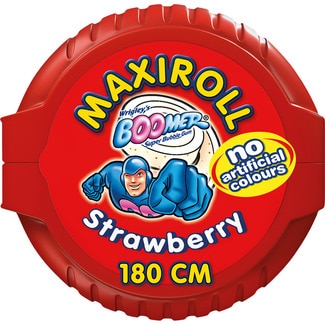BOOMER Maxiroll chicles con sabor a fresa unidad 56 g