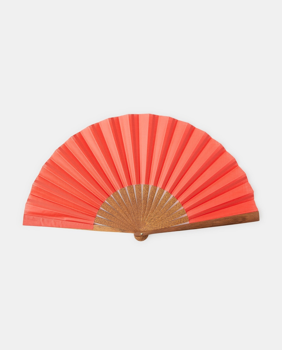 Folgado Romeu - Abanico de madera en fucsia con varillas rectas.