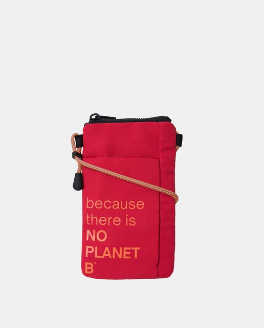 Bolso para móvil de materiales reciclados en rojo