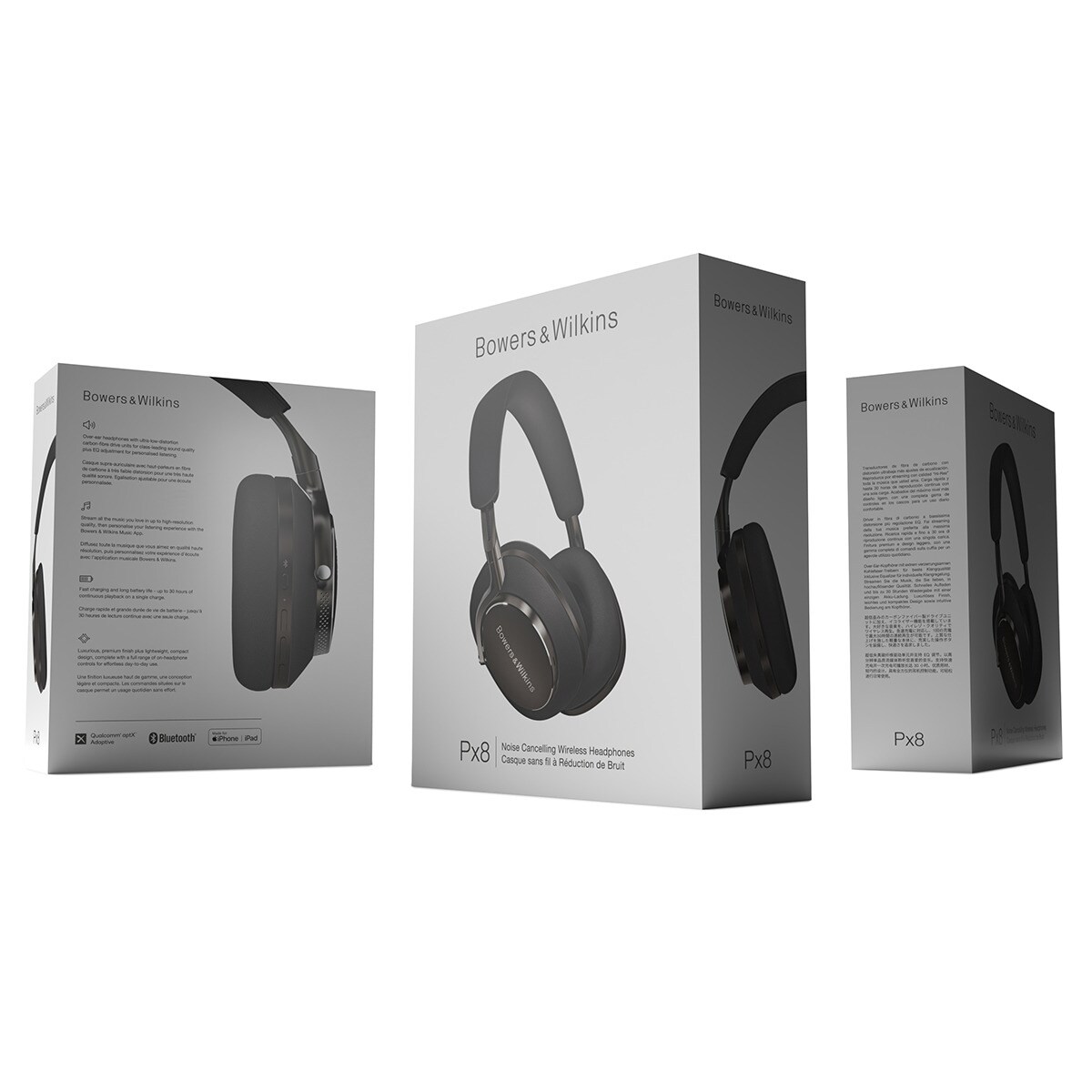 Auscultadores Bluetooth Bowers & Wilkins Px8 sem Fios com Cancelamento de Ruído Preto-9