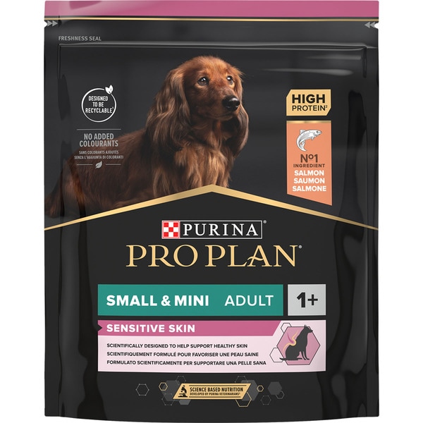 Optiderma dog food with salmon for small and mini breed adult dogs container 700 g