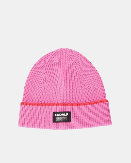 Gorro de lana reciclada color rosa