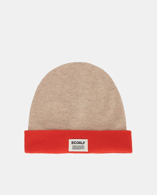 Gorro de lana reciclada color beige