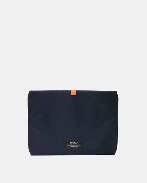Funda mediana para portátil de materiales reciclados en azul marino