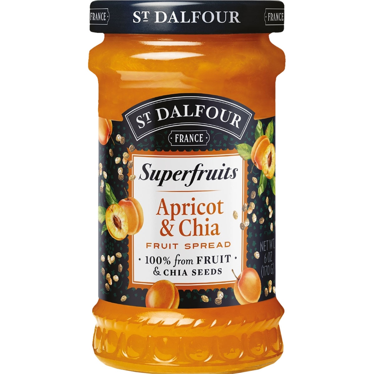 Superfruits mermelada de albaricoque y semillas de chía