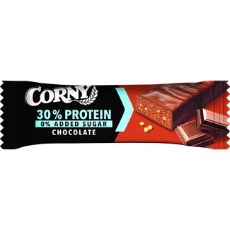 CORNY Protein barrita de chocolate con 30% de proteínas y 0% azúcares añadidos envase 50 g