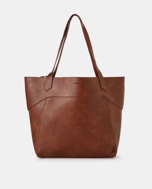 Bolso shopper efecto piel