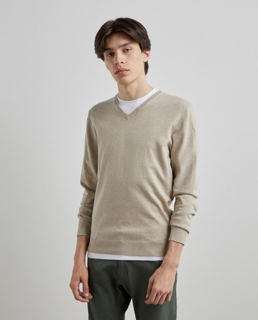 Jersey con cuello pico de hombre