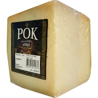 POK queso añejo de oveja elaborado con leche cruda peso aproximado cuña 500 g