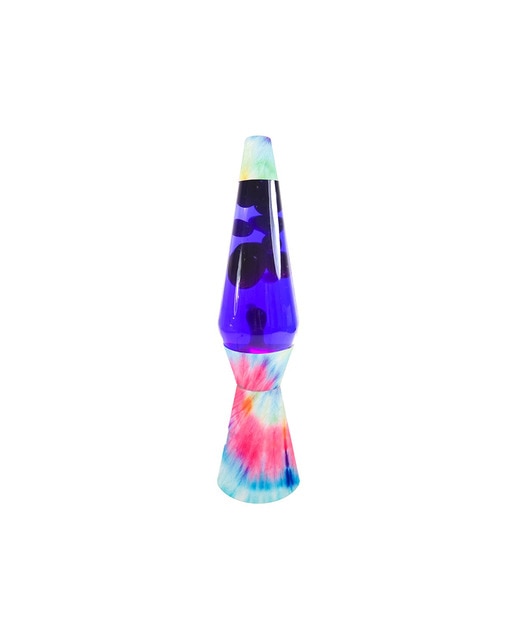 Lámpara de Lava Bullet Fisura Tie Dye Liquido transparente Lava morada