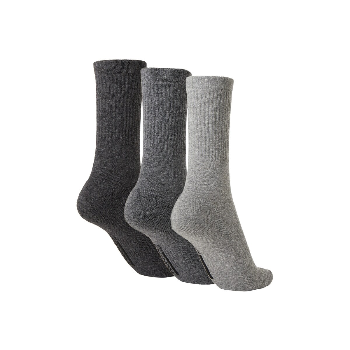 Pack de 3 Pares de Meias de Montanha de Cano Alto Cinzento-2