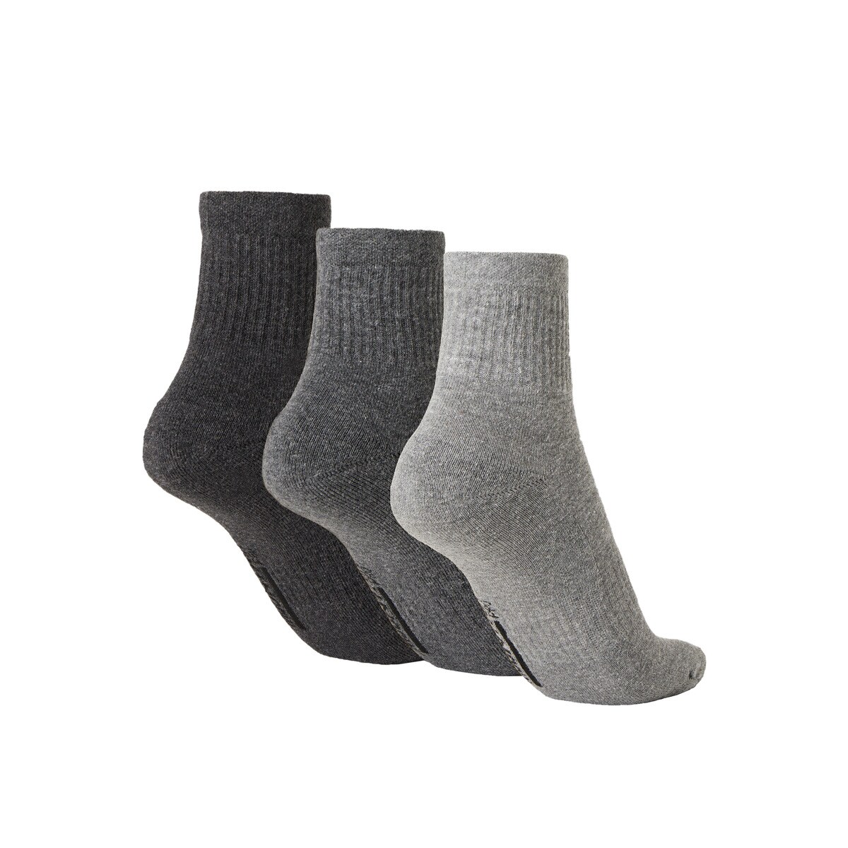 Pack de 3 Pares de Meias de Montanha de Cano Médio Cinzento-2