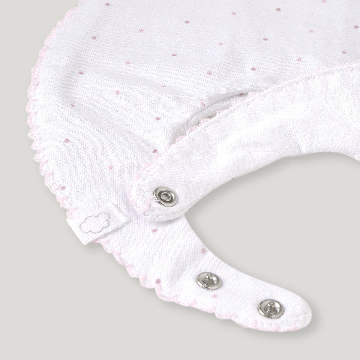 Pack de 2 Babetes Básico Pontos Rosa-2