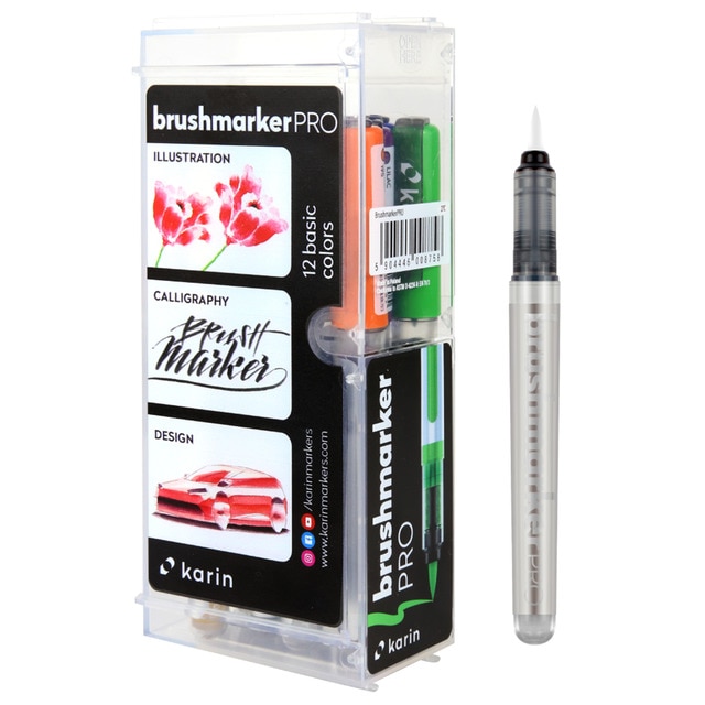 Rotuladores lettering pro 11 colores basicos +blender Brushmarker pro Karin.